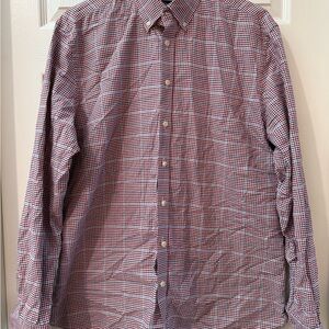 Hackett Men's Casual Checkered Shirt - Red and Blue XL